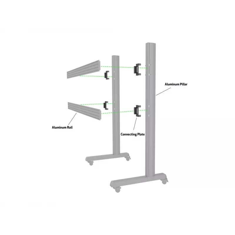 Piastra per dispositivi Multibrackets M Pro Series piastra di collegamento nero acciaio 2,1 kg