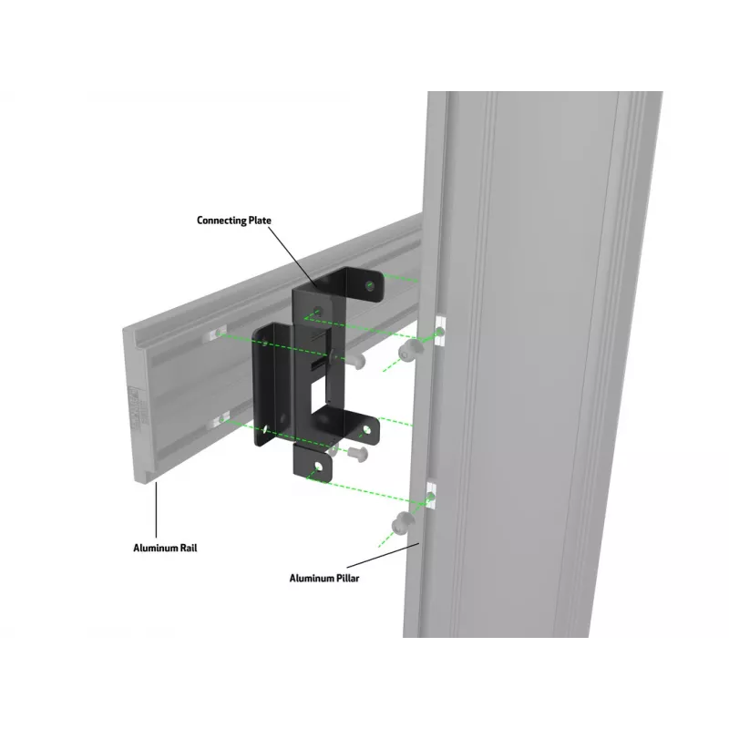 Piastra per dispositivi Multibrackets M Pro Series piastra di collegamento nero acciaio 2,1 kg