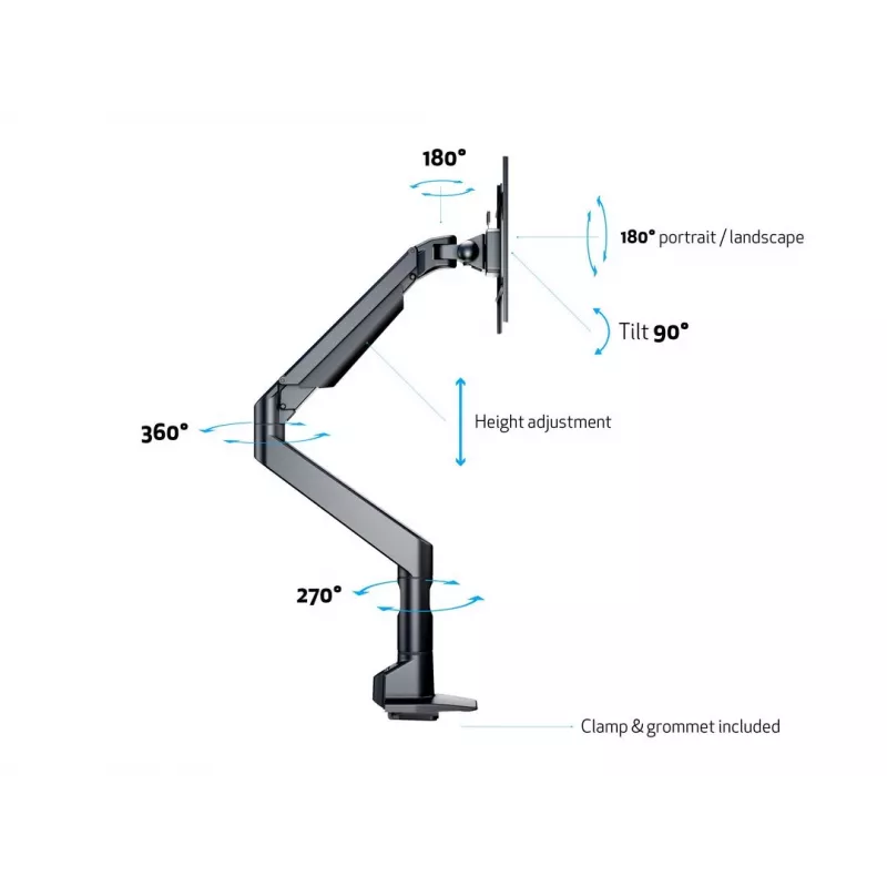 Multibrackets M VESA Gas Lift XL Single nero