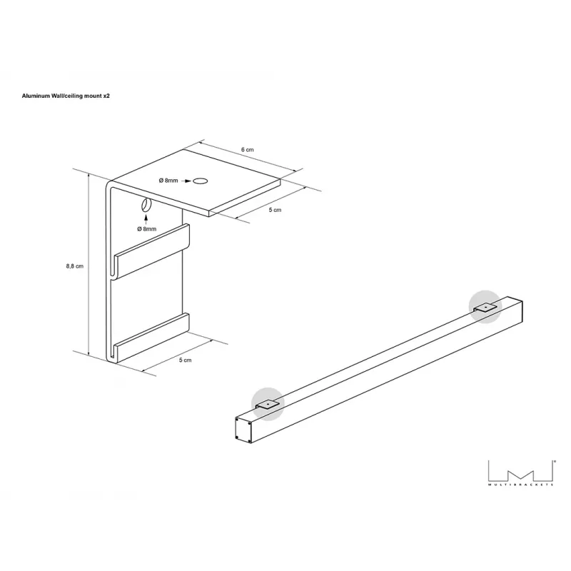 Multibrackets M 1:1 schermo di proiezione manuale 240x240, 135 pollici White Edition