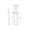 Multibrackets M supporto da terra motorizzato 120 kg nero incl. ripiano per camera