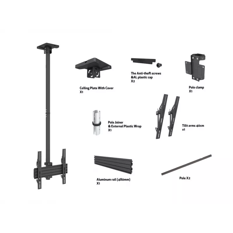Multibrackets M supporto da soffitto Pro MBC1U VESA 400