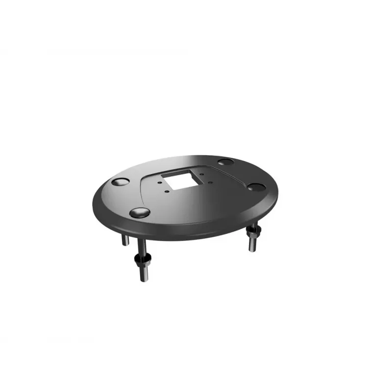 Base passante MULTIBRACKETS M Deskmount HD — corpo in alluminio, nero, Ø 21 cm, H 40 mm, 500 g
