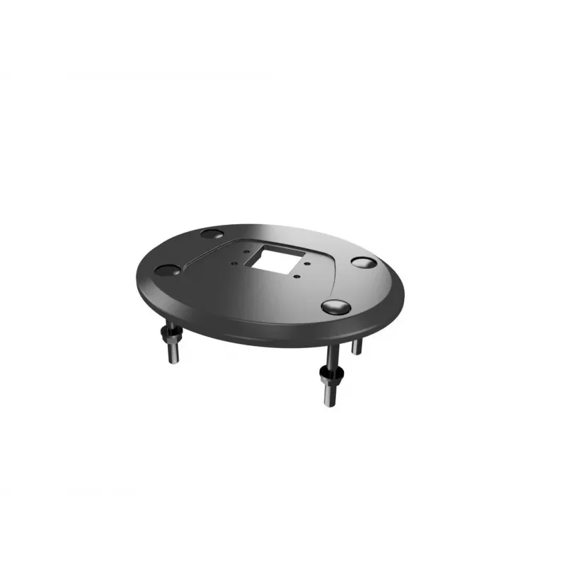 Base passante MULTIBRACKETS M Deskmount HD — corpo in alluminio, nero, Ø 21 cm, H 40 mm, 500 g