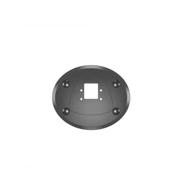 Base passante MULTIBRACKETS M Deskmount HD — corpo in alluminio, nero, Ø 21 cm, H 40 mm, 500 g