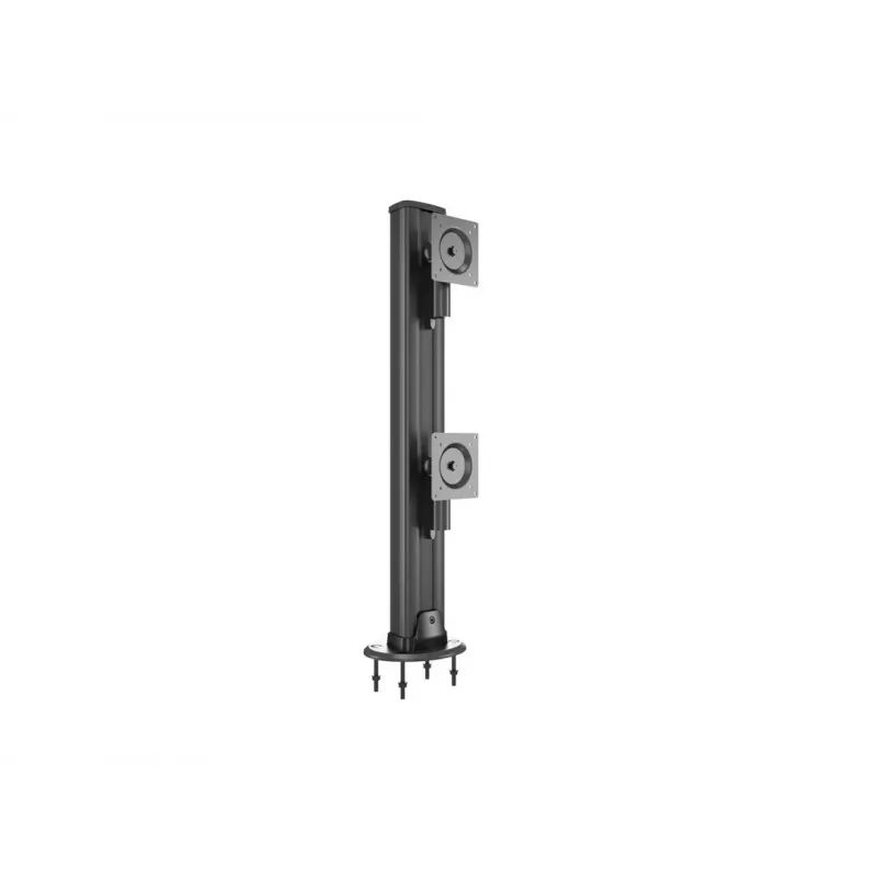 Base passante MULTIBRACKETS M Deskmount HD — corpo in alluminio, nero, Ø 21 cm, H 40 mm, 500 g