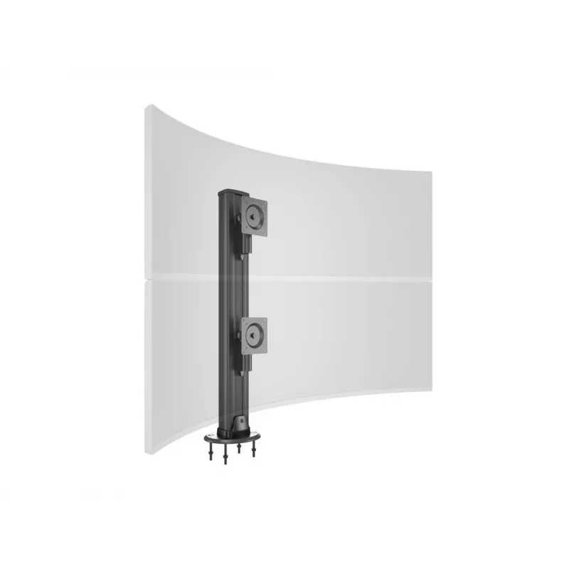 Base passante MULTIBRACKETS M Deskmount HD — corpo in alluminio, nero, Ø 21 cm, H 40 mm, 500 g