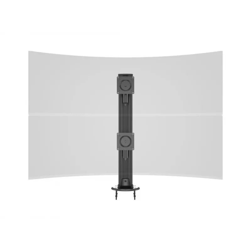 Base passante MULTIBRACKETS M Deskmount HD — corpo in alluminio, nero, Ø 21 cm, H 40 mm, 500 g