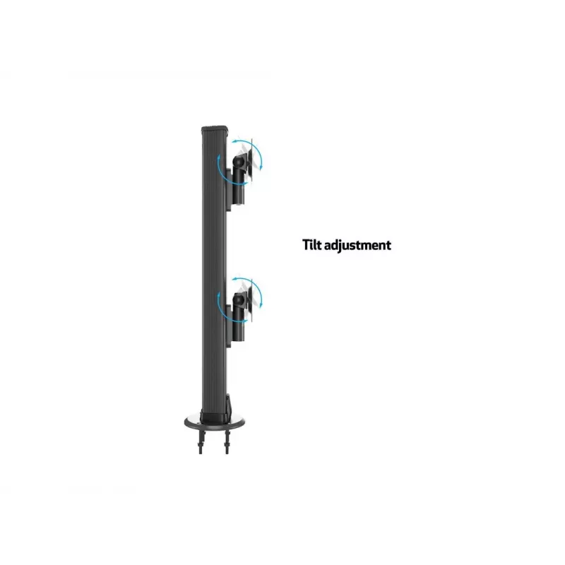 Base passante MULTIBRACKETS M Deskmount HD — corpo in alluminio, nero, Ø 21 cm, H 40 mm, 500 g