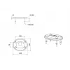 Base passante MULTIBRACKETS M Deskmount HD — corpo in alluminio, nero, Ø 21 cm, H 40 mm, 500 g