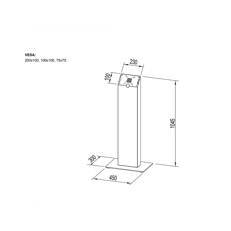 Multibrackets M Pro Series Kiosk nero 15-32 pollici 20 kg capacità