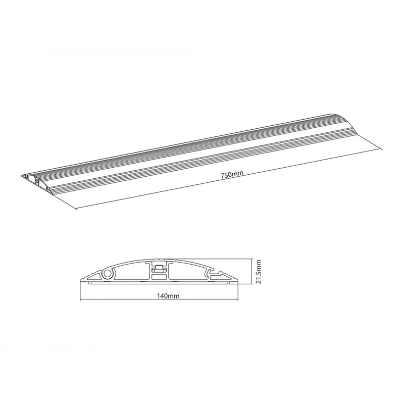 Multibrackets M copricavo da pavimento nero – 139 mm L – 750 mm P