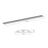 Multibrackets M canalina portacavi da pavimento nero – 139 mm L – 1600 mm P