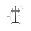 Multibrackets M supporto a pavimento motorizzato Public a colonna singola 170 HD 60 kg capacità 32-75 pollici