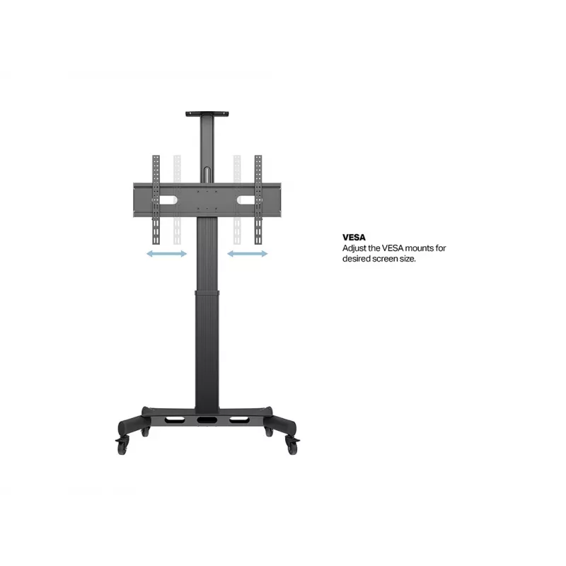 Multibrackets M supporto a pavimento motorizzato Public a colonna singola 170 HD 60 kg capacità 32-75 pollici