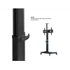 Multibrackets M supporto a pavimento motorizzato Public a colonna singola 170 HD 60 kg capacità 32-75 pollici