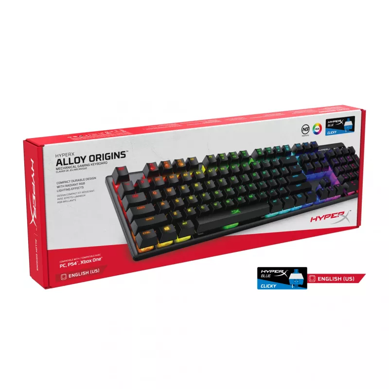 HyperX Alloy Origins Tastiera Gaming USB QWERTY US-inglese nero