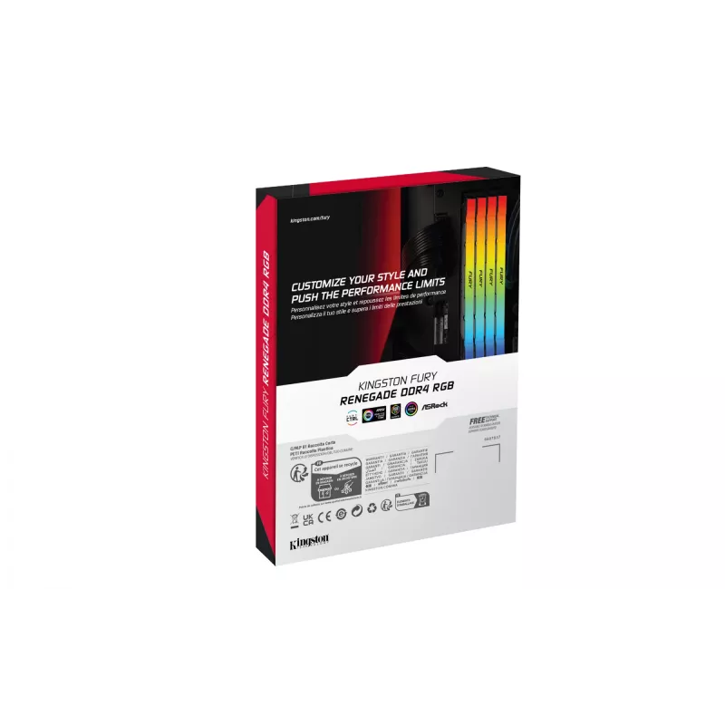 Kingston Technology FURY 64GB 3600MT/s DDR4 CL18 DIMM (Kit da 2) Renegade RGB