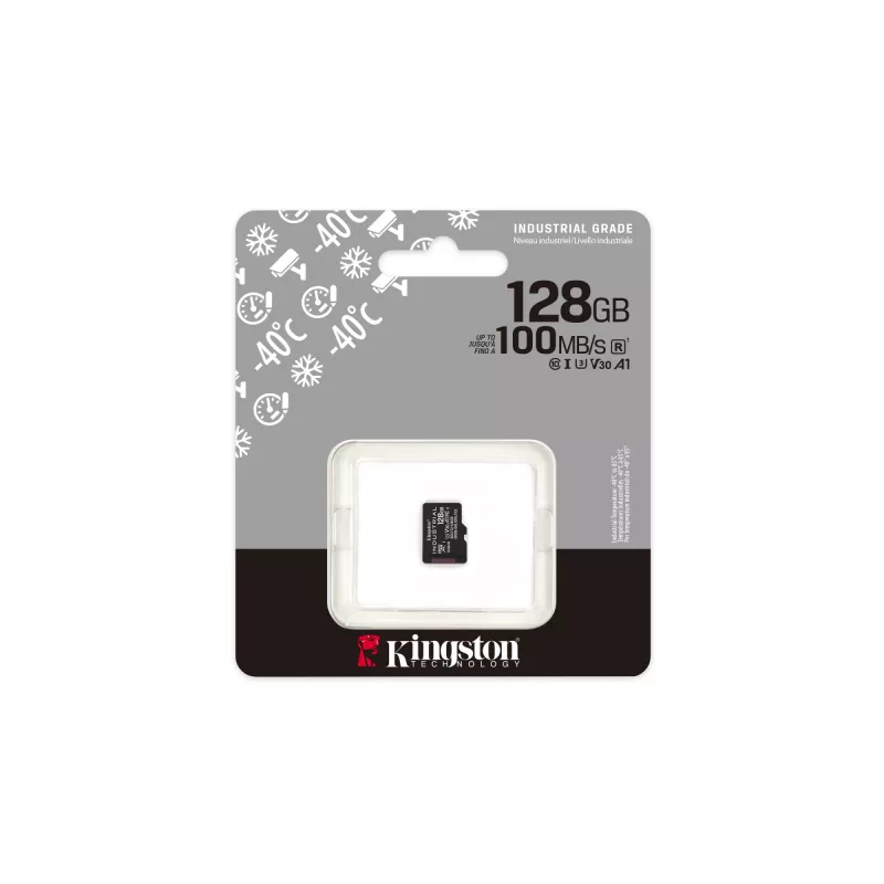 Kingston Technology 128GB microSDXC Industrial C10 A1 pSLC Card confezione singola senza adattatore