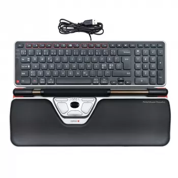 Contour Design RollerMaus Red Plus + Balance con filo, full-size (100%), con filo, USB, QWERTY, nero, mouse incluso