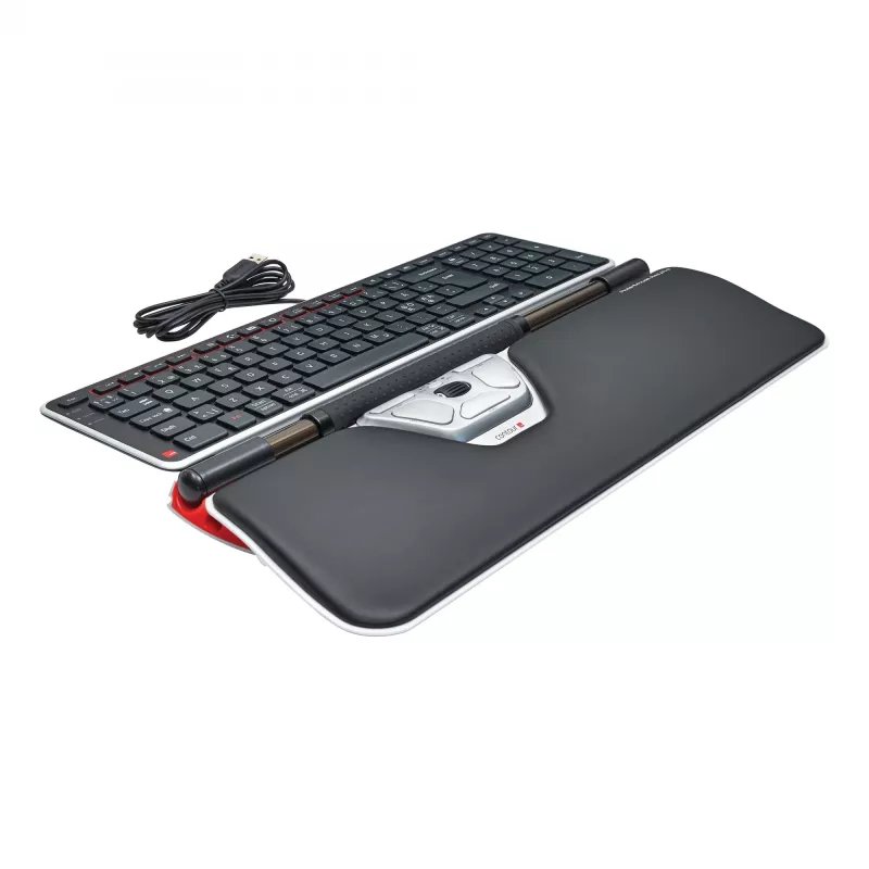Contour Design RollerMouse Red Plus + Balance con filo, full-size (100%), con filo, USB, QWERTY, nero, mouse incluso