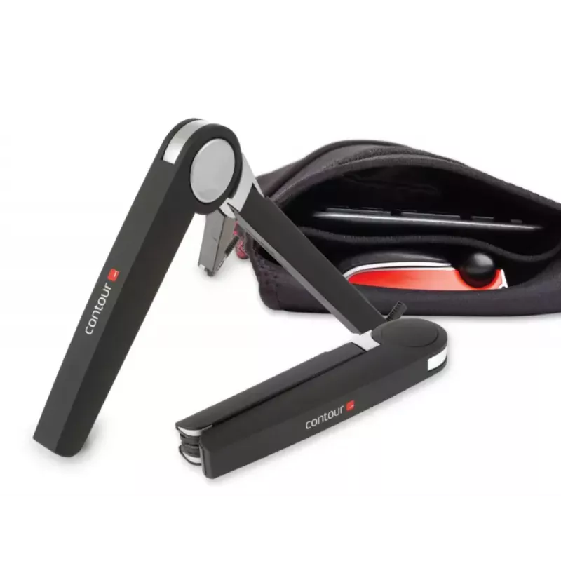 Contour RollerMouse Red Plus WL Travel Kit — wireless RF, formato tastiera full-size, nero, include mouse e poggiapolsi