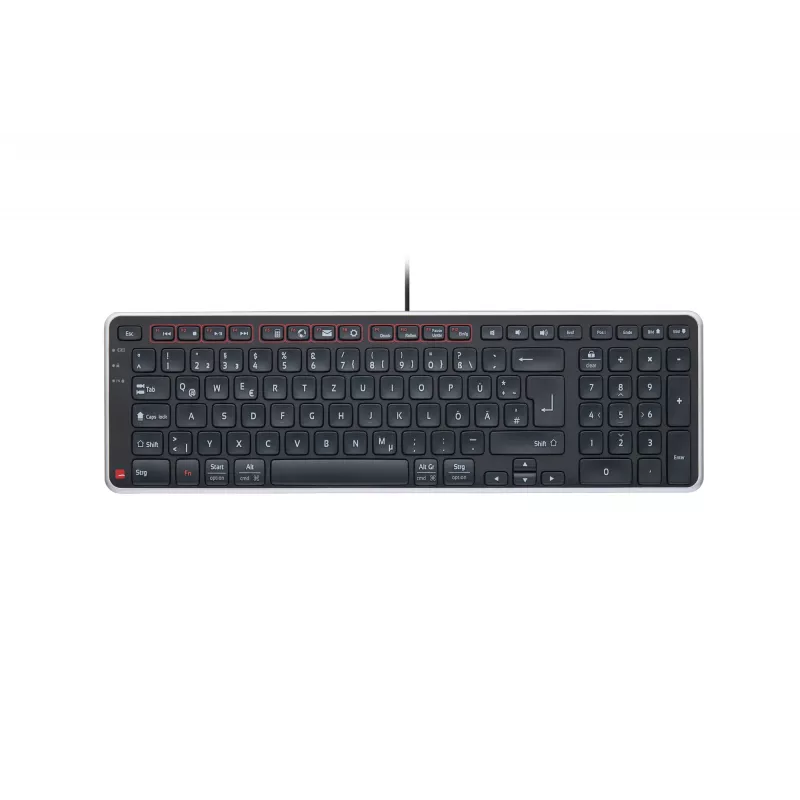 Contour Design Balance tastiera DE, con filo, full-size (100%), wireless, RF wireless + USB, QWERTZ, nero