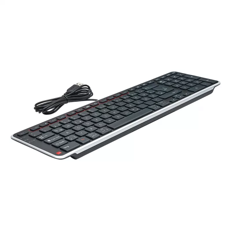 Contour Design Balance tastiera DE, con filo, full-size (100%), wireless, RF wireless + USB, QWERTZ, nero