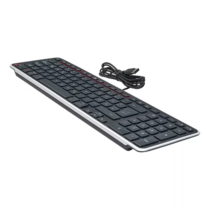 Contour Design Balance tastiera DE, con filo, full-size (100%), wireless, RF wireless + USB, QWERTZ, nero