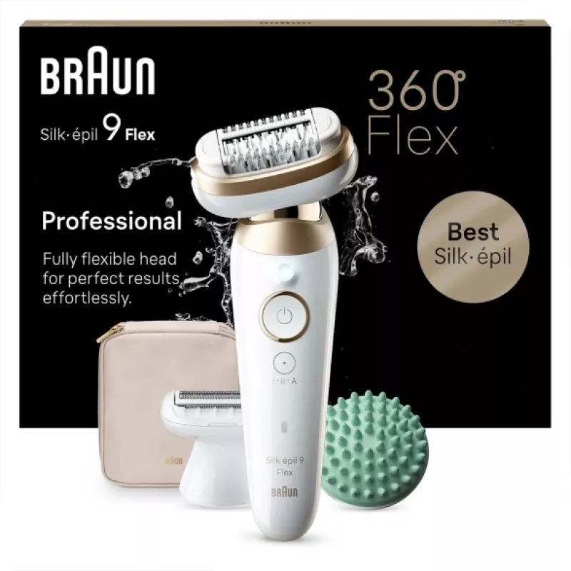 Braun Silk-épil 9 Flex 9-071 3D 40 pinzette oro, bianco