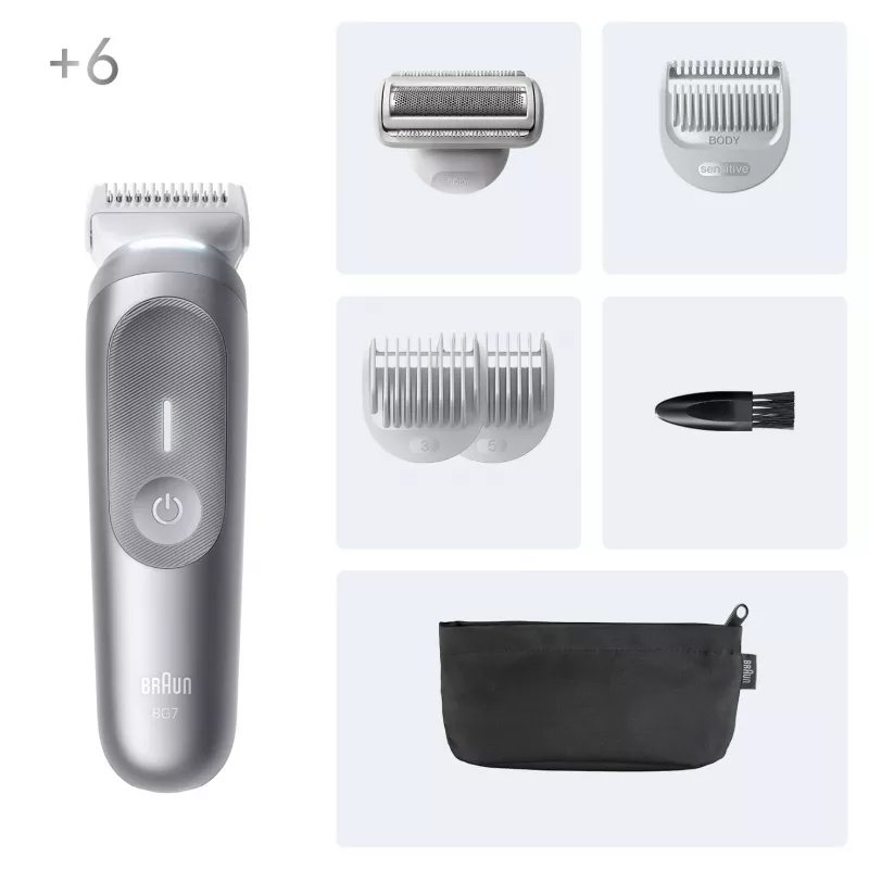 Rifinitore corpo Braun Series 7 BG7550 grigio batteria ricaricabile agli ioni di litio