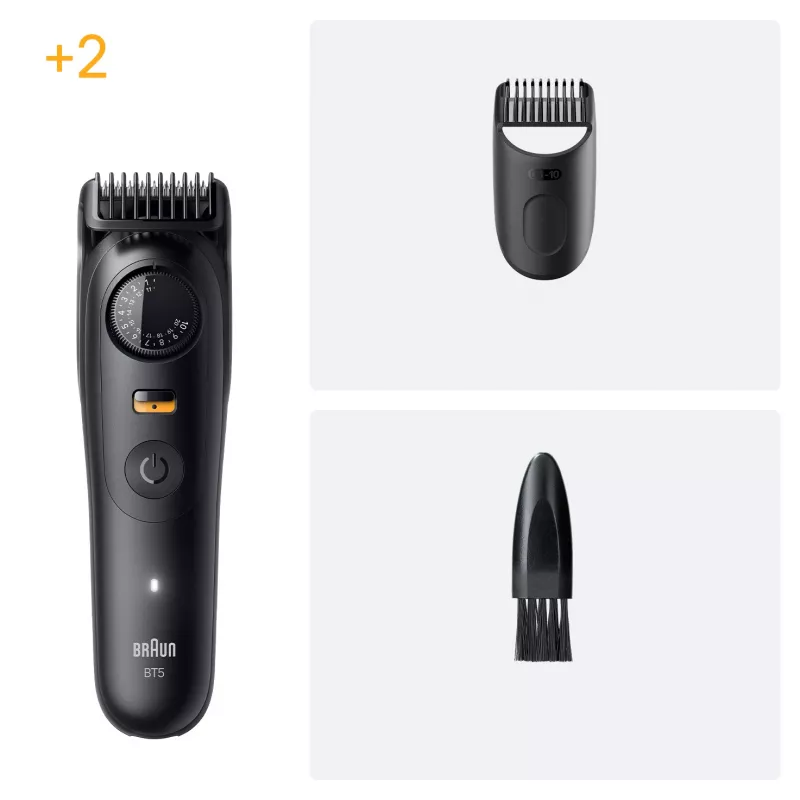 Braun BeardTrimmer 5 BT5500 rifinitore barba batteria 20 2 cm bagnato e asciutto nero