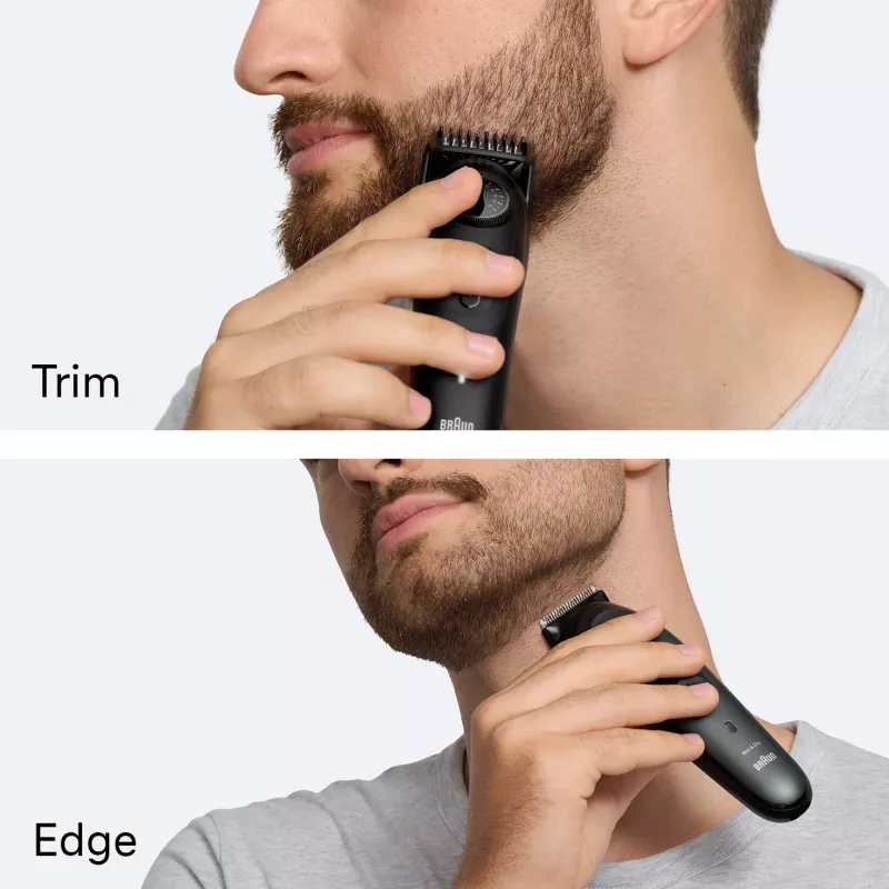 Braun BeardTrimmer 5 BT5500 rifinitore barba batteria 20 2 cm bagnato e asciutto nero
