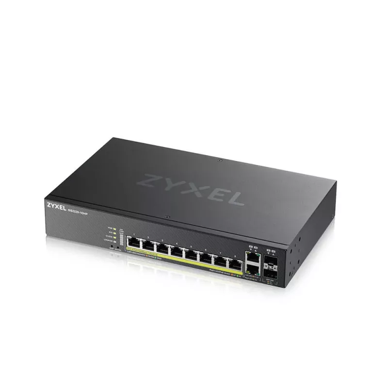 Zyxel GS2220-10HP-EU0101F switch di rete managed L2 Gigabit Ethernet (10/100/1000) Power over Ethernet (PoE) nero