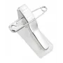 Peach Combo-Clip con spilla e pad autoadesivo, argento, bianco, 100 pz.