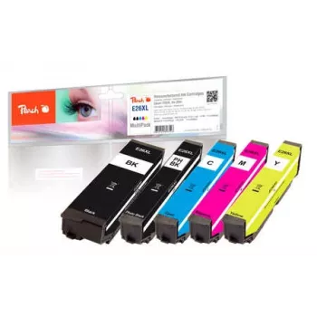 Peach PI200-285 Cartuccia d'inchiostro 5 pz. compatibile alta resa (XL) nero, ciano, magenta, nero fotografico, giallo