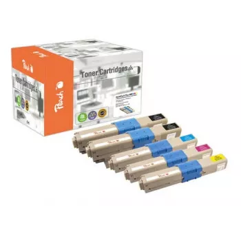 Peach 0F111912 Cartuccia toner 5 pz. nero, ciano, magenta, giallo