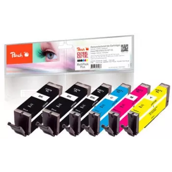 Peach Multipack Plus, compatibile con Canon PGI-570XL*2, CLI-571XL