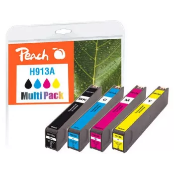 Peach PI300-744 Cartuccia d'inchiostro 4 pz. compatibile nero, ciano, magenta, giallo