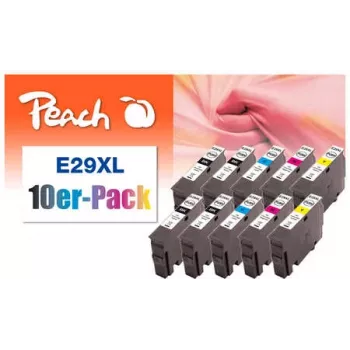 Peach 0F319987 Cartuccia d'inchiostro 10 pz. nero, ciano, magenta, giallo