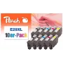 Peach 0F319987 Cartuccia d'inchiostro 10 pz. nero, ciano, magenta, giallo