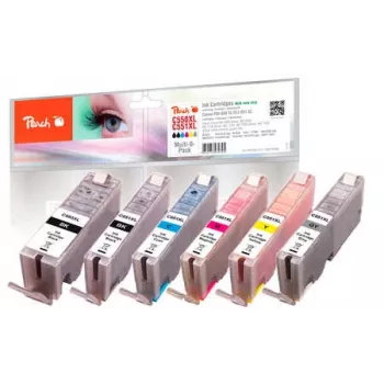 Peach PI100-312 Cartuccia d'inchiostro nero foto, ciano foto, grigio foto, magenta foto, giallo foto