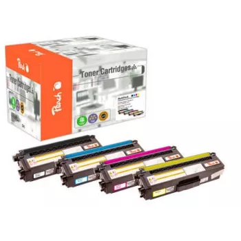 Peach 112061 Cartuccia toner 4 pz. compatibile nero, ciano, magenta, giallo