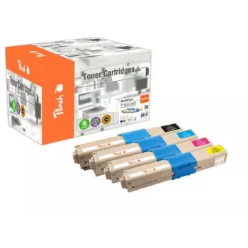 Peach 112100 Cartuccia toner 4 pz. compatibile nero, ciano, magenta, giallo