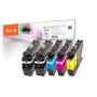 Peach PI500-225 Cartuccia d'inchiostro 5 pz. compatibile resa standard nero, ciano, magenta, giallo