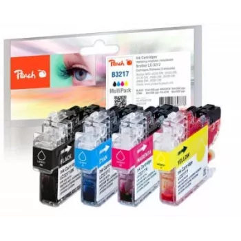 Peach PI500-238 Cartuccia d'inchiostro 4 pz. nero, ciano, magenta, giallo