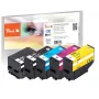 Peach PI200-674 Cartuccia d'inchiostro 5 pz. compatibile resa standard nero, ciano, magenta, giallo