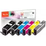 Peach 320523 Cartuccia d'inchiostro 6 pz. compatibile alta resa (XL) nero, ciano, grigio, magenta, giallo