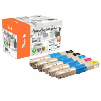 Peach 112228 Cartuccia toner 5 pz. compatibile nero, ciano, magenta, giallo