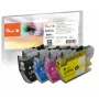 Peach PI500-377 Multipack di inchiostro compatibile per Brother LC-421XL, 4 colori